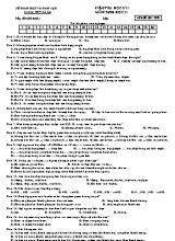 Đề kiểm tra học kì I môn Sinh học Lớp 11 - Mã đề 208 - Trường THPT Lê Lợi